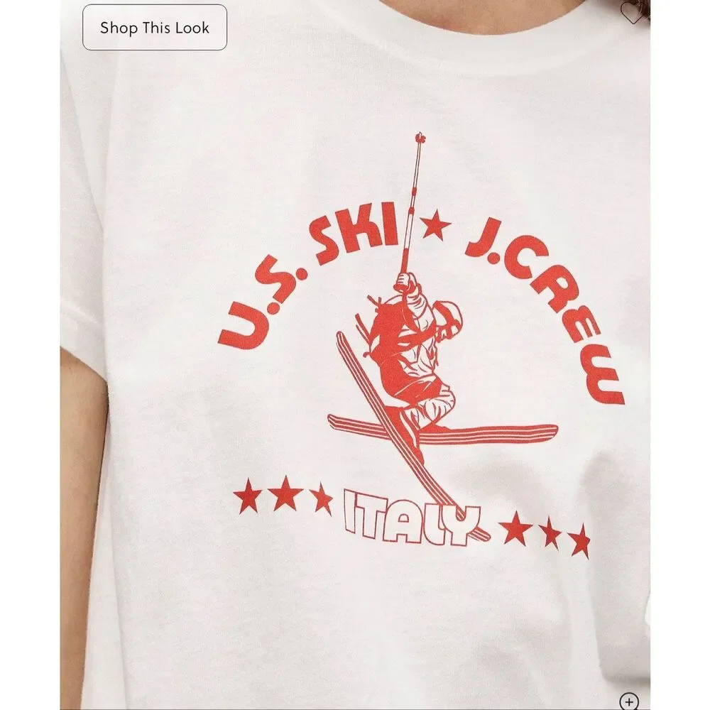 J. Crew U.S. Ski & Snowboard by J.Crew classic-fit graphic T-shirt in vintage je